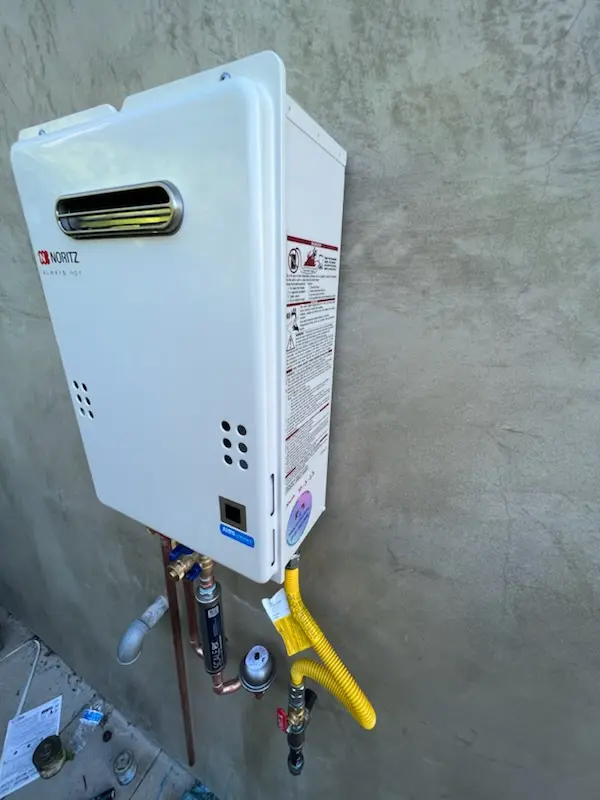 Tankless water heater installation for Kirby homes